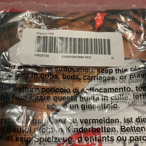 Supreme Playboi Carti Photo Tee T-Shirt Red Size XL FW17 - Picture 2 of 4